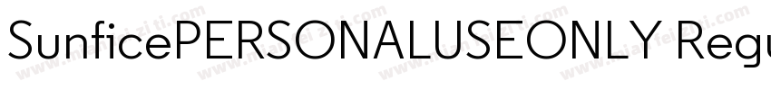 SunficePERSONALUSEONLY Regular字体转换